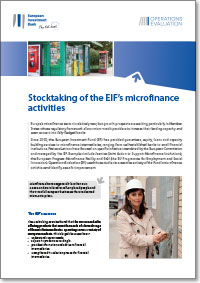 Stocktaking Exercise on Evaluations of the EIF’s Microfinance Activities