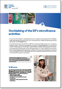 Stocktaking Exercise on Evaluations of the EIF’s Microfinance Activities